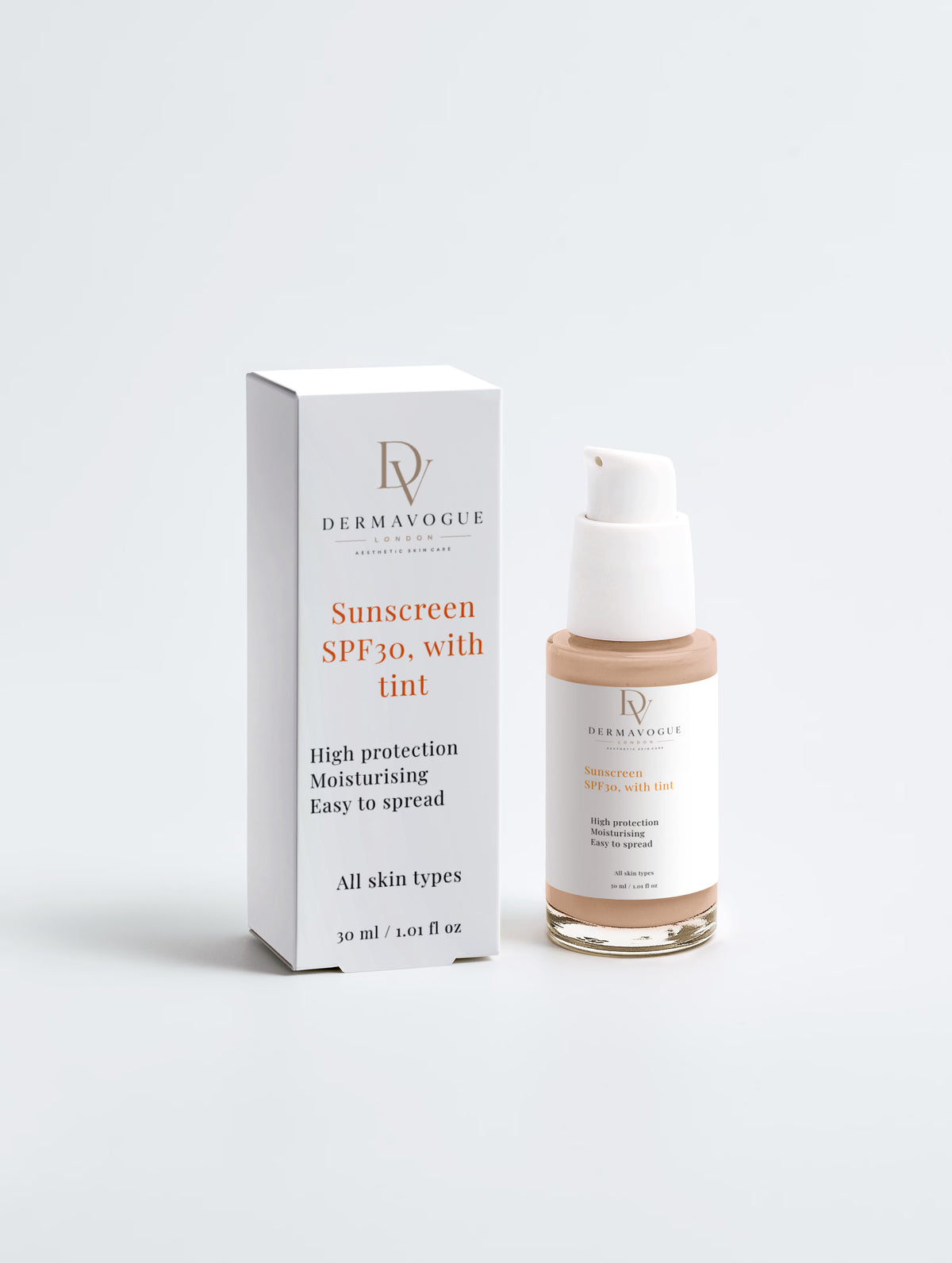Sunscreen SPF30, with tint