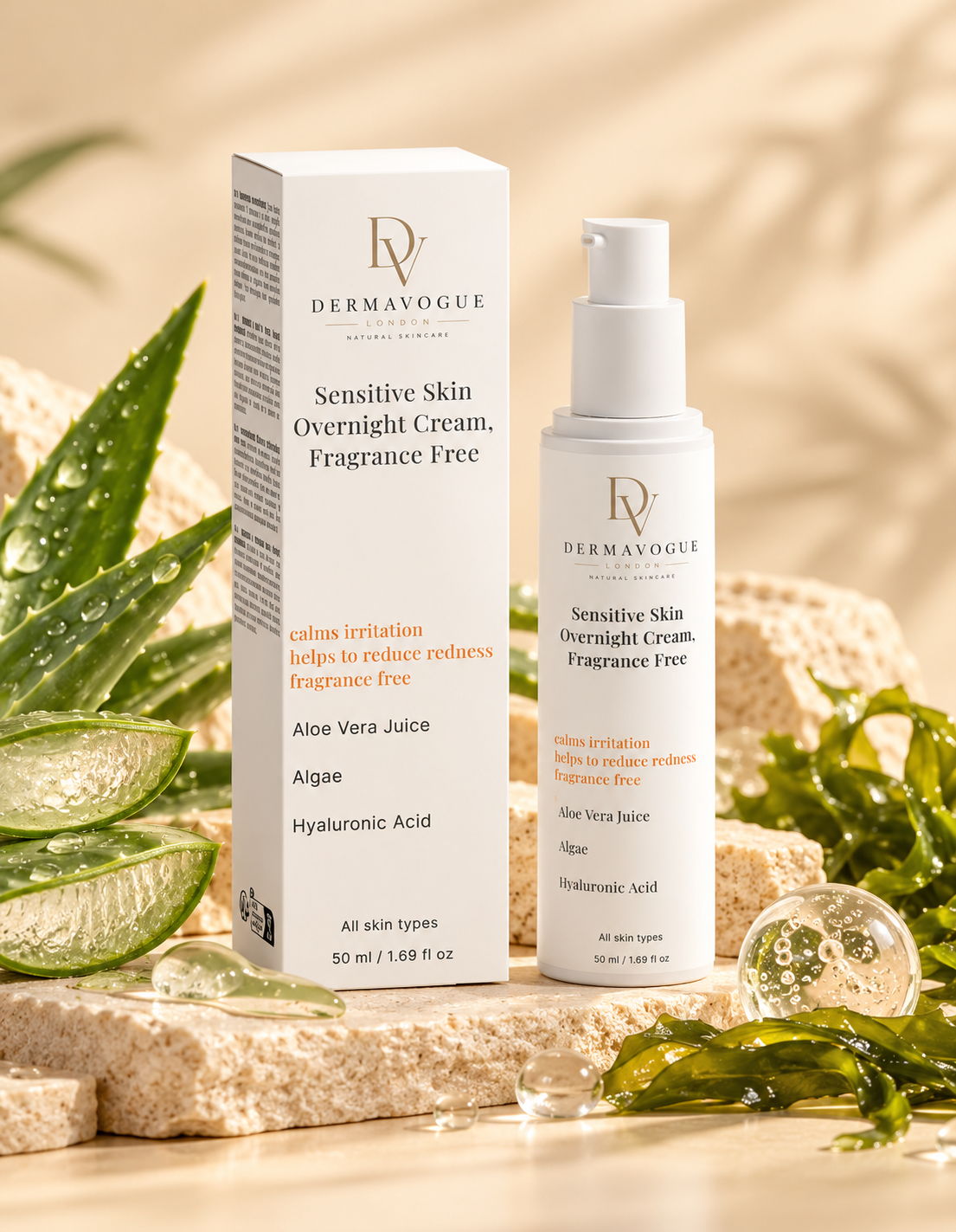 Sensitive Skin Overnight Cream, Fragrance Free | 50 ml